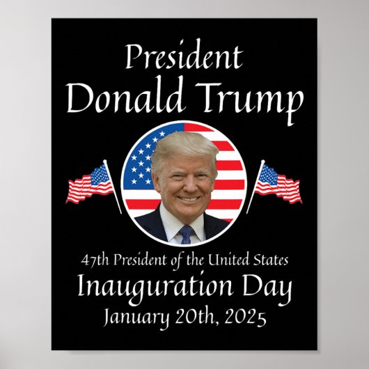 Donald Trump Inauguratiedag 2025 47e president van Poster (Voorkant)