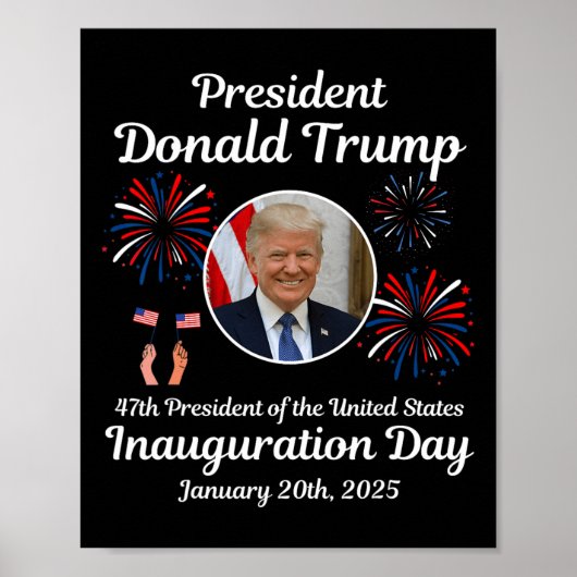 Donald Trump Inauguratiedag 2025 47e president van Poster (Voorkant)