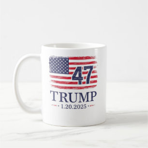 Donald Trump Inauguratiedag 2025 47e vlag van de V Koffiemok