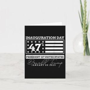 Donald Trump Inauguratiedag 2025 Mannen Vrouw Kind Kaart