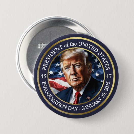 Donald Trump Inauguratiedag GOP Herdenking Ronde Button 7,6 Cm (Voorkant /achterkant)