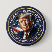 Donald Trump Inauguratiedag GOP Herdenking Ronde Button 7,6 Cm (Voorkant)