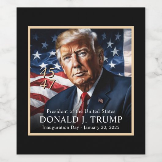 Donald Trump Inauguration Celebration Classy Wijn Etiket (Enkel label)