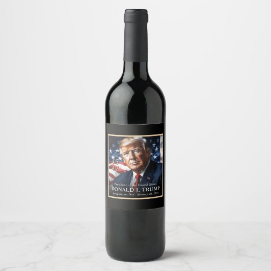 Donald Trump Inauguration Celebration Classy Wijn Etiket (Voorkant)