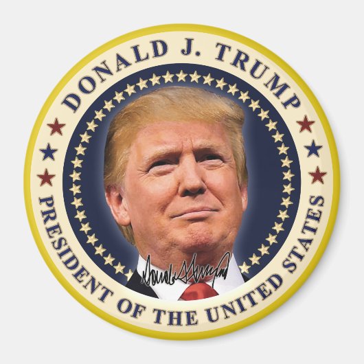 Donald Trump Inauguration Gold Stars Souvenir Magneet (Voorkant)