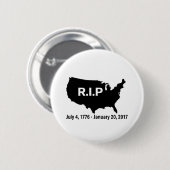 Donald Trump, Inauguration RIP America Ronde Button 5,7 Cm (Voorkant /achterkant)