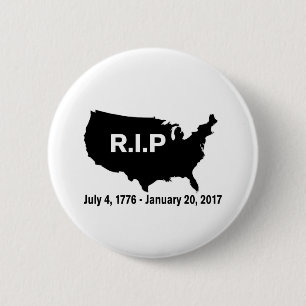 Donald Trump, Inauguration RIP America Ronde Button 5,7 Cm