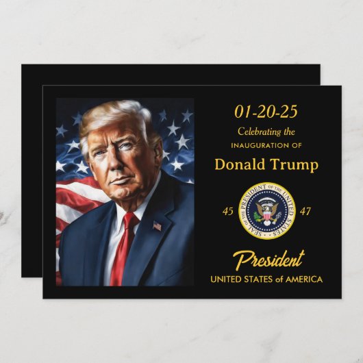 Donald Trump Inauguration Watch Party inzamelingsa Kaart (Voorkant / Achterkant)