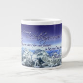 Donald Trump Inspirerend Quote Eagle & Mountains Grote Koffiekop (Voorkant rechts)
