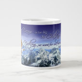 Donald Trump Inspirerend Quote Eagle & Mountains Grote Koffiekop (Voorkant)