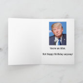 Donald Trump Insult Birthday Card Kaart (Binnen)