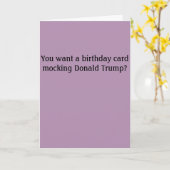 Donald Trump Insult Birthday Card Kaart (Gele Bloem)