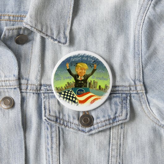Donald Trump is cuckoo Ronde Button 7,6 Cm (In situ)