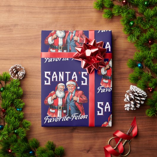 Donald Trump is de favoriete misdadiger van de ker Cadeaupapier (Feestdagen Geschenken)