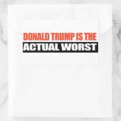 Donald Trump is het meest effectieve middel -.png Rechthoekige Sticker (Tas)