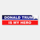 Donald Trump is mijn Hero Red, White en Blue Bumpersticker (Voorkant)