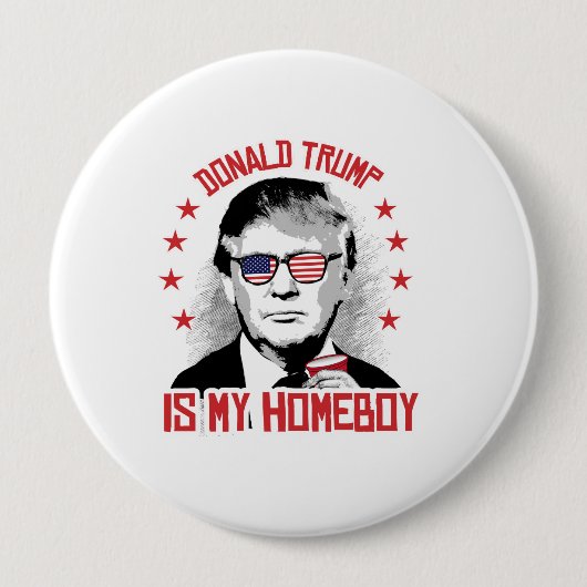 Donald Trump is mijn Homeboy Ronde Button 4,0 Cm (Voorkant)