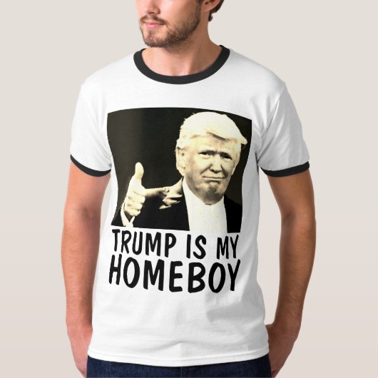 DONALD TRUMP IS MIJN HOMEBOY T-shirts (Voorkant)