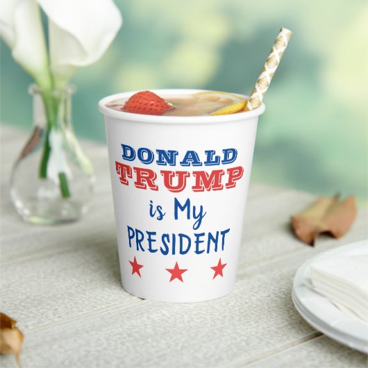 Donald Trump is mijn President Papieren Bekers (Insitu)