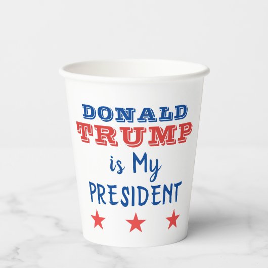 Donald Trump is mijn President Papieren Bekers (Achterkant)