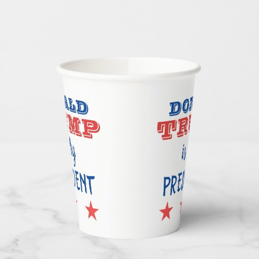 Donald Trump is mijn President Papieren Bekers (Links)