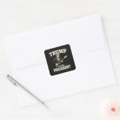 Donald Trump Is Mijn President Vierkante Sticker (Envelop)