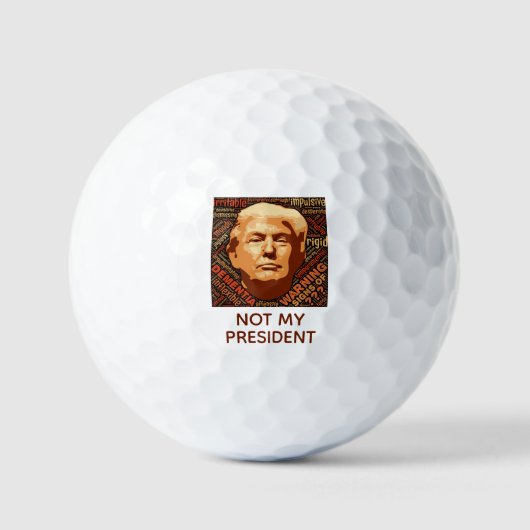 Donald Trump is niet mijn politieke President Golfballen (Voorkant)