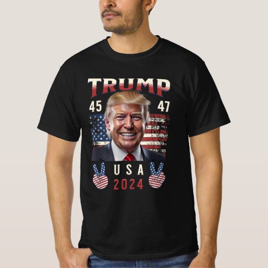 Donald Trump J.D. Vance neemt Amerika terug T-shirt (Voorkant)