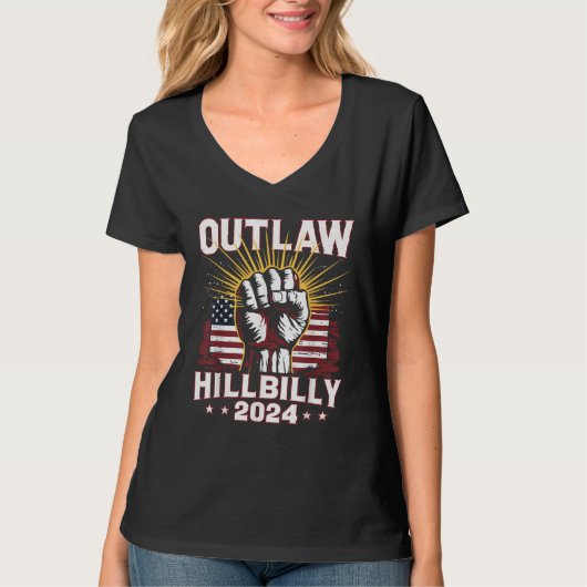Donald Trump J.D. Vance Outlaw Hillbilly T-shirt (Voorkant)