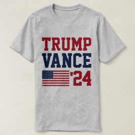 Donald Trump JD Vance 2024 Amerikaanse vlag T-shirt