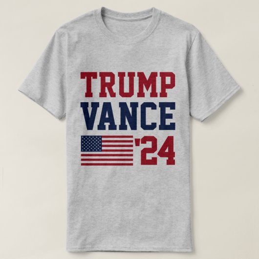 Donald Trump JD Vance 2024 Amerikaanse vlag T-shirt (Design voorkant)