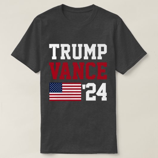 Donald Trump JD Vance 2024 Amerikaanse vlag T-shirt (Design voorkant)