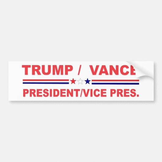 Donald Trump JD Vance 2024 Bumpersticker (Voorkant)