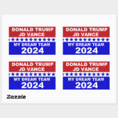 Donald Trump JD Vance 2024 Rechthoekige Sticker (Vel)