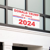 Donald Trump JD Vance 2024 Spandoek (Buitenkant Gebouw)