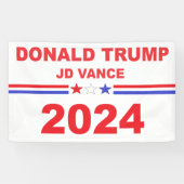 Donald Trump JD Vance 2024 Spandoek (Horizontaal)