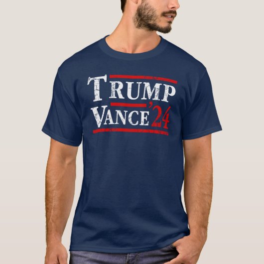 Donald Trump JD Vance '24 Verkiezingen T-shirt (Voorkant)