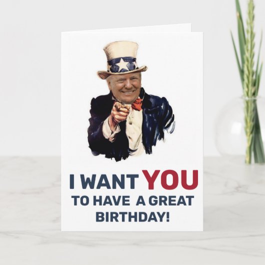 DONALD TRUMP JUBILEUM BIRTHDAY KAART (Voorkant)
