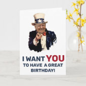 DONALD TRUMP JUBILEUM BIRTHDAY KAART (Gele Bloem)