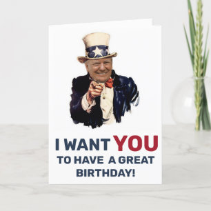 DONALD TRUMP JUBILEUM BIRTHDAY KAART
