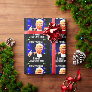 DONALD TRUMP-KAART VOOR WEEKBAAR Kerstmis Cadeaupapier