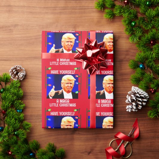 DONALD TRUMP-KAART VOOR WEEKBAAR Kerstmis Cadeaupapier (Feestdagen Geschenken)