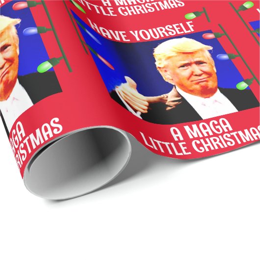 DONALD TRUMP-KAART VOOR WEEKBAAR Kerstmis Cadeaupapier (Rol Hoek)