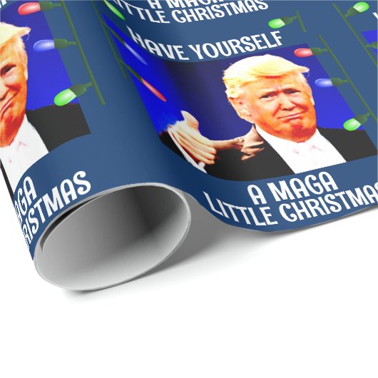 DONALD TRUMP-KAART VOOR WEEKBAAR Kerstmis Cadeaupapier (Rol Hoek)