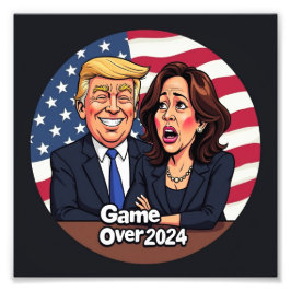Donald Trump Kamala Harris Foto Afdruk