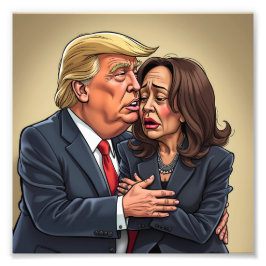 Donald Trump Kamala Harris Foto Afdruk