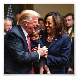 Donald Trump Kamala Harris Foto Afdruk