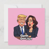 Donald Trump Kamala Harris Kaart (Achterkant)