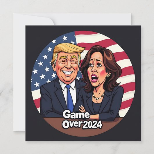 Donald Trump Kamala Harris Kaart (Voorkant)