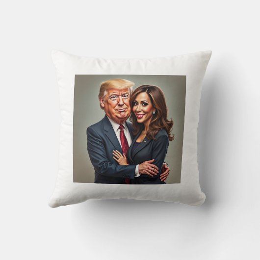 Donald Trump Kamala Harris Kussen (Achterkant)